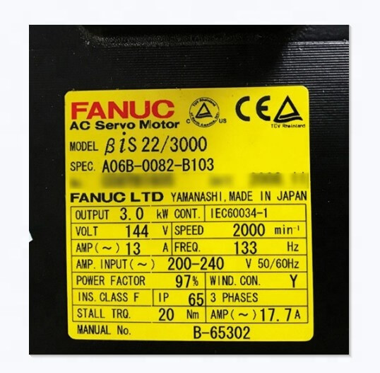 Fanuc AC Servo Motor A06B-0082-B003 A06B-0082-B103 A06B-0082-B203 ...