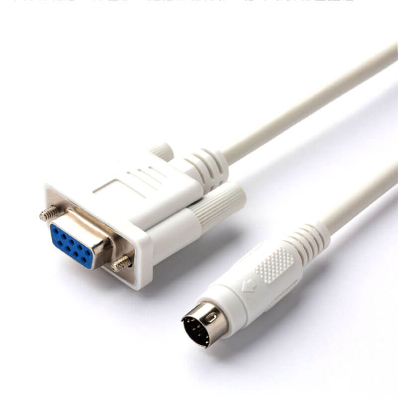 PLC Touchscreen Connection Cable for Mitsubishi FX-50DU-CAB0 GT01-C30R4-8P White 2M 