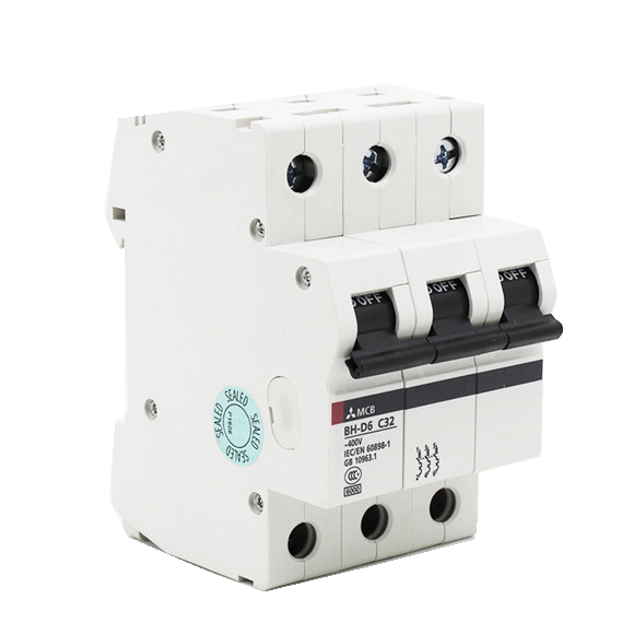 Mitsubishi Miniature Circuit Breakers MCB BH D6 0.5 63A 1P 2P 3P 4 pole 2