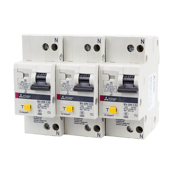 Mitsubishi Miniature Circuit Breakers RCBO BV DN 6 40A 2pole 1N pole 1