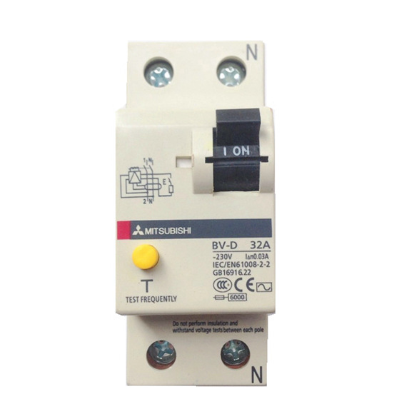 Mitsubishi Residual Current Circuit Breakers RCCB BV D 21N 43Npole 1